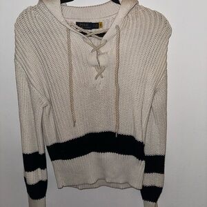 Polo by Ralph Lauren White V-Neck Sweater